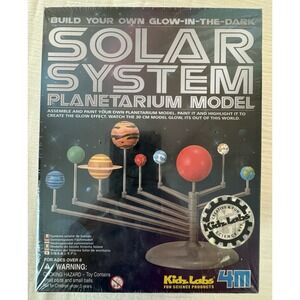 4M KidzLabs Solar System Planetarium Model Kit Glows Ages 8+